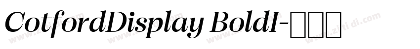 CotfordDisplay BoldI字体转换